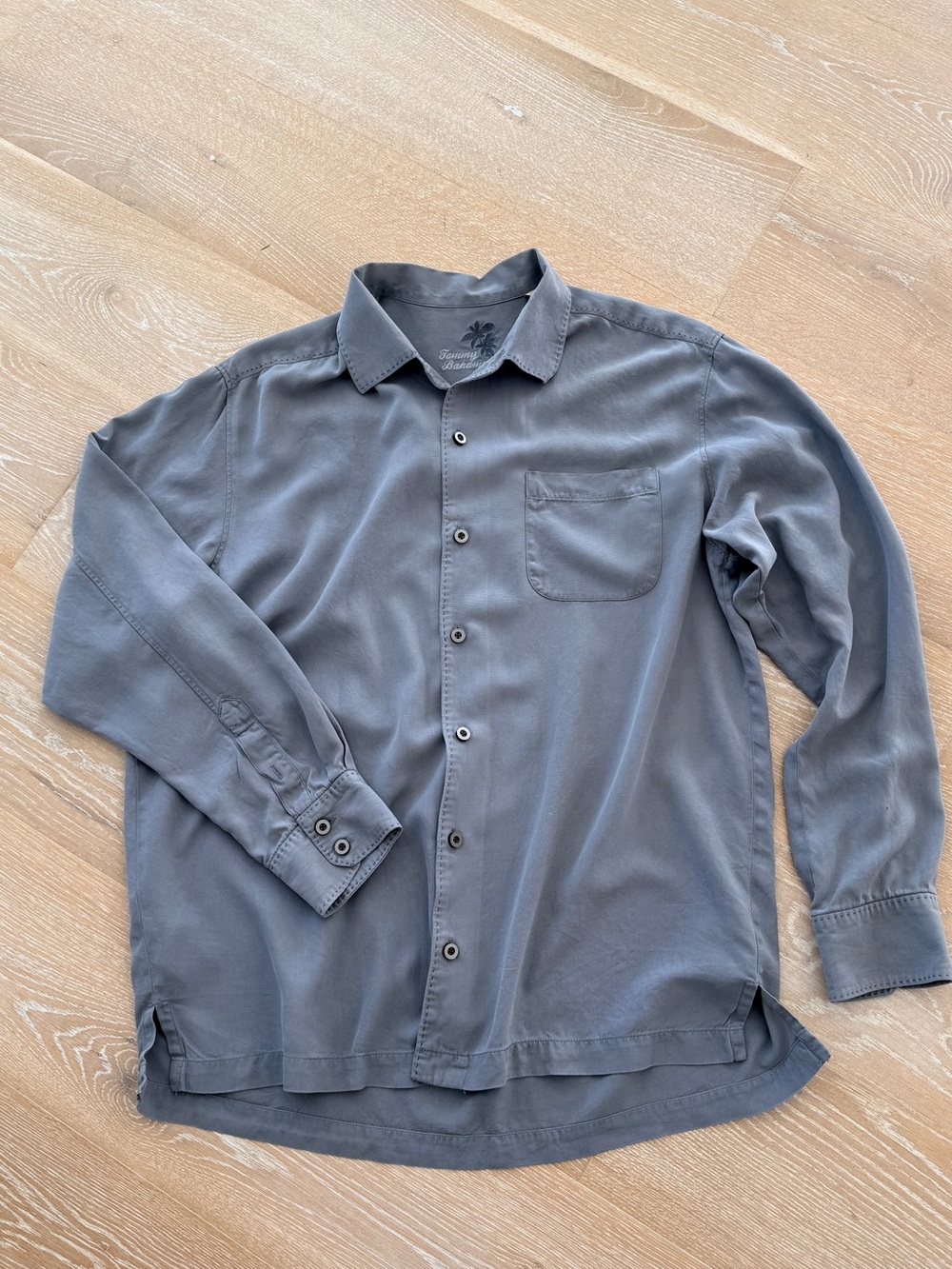 Tommy Bahama Men's Casual Button-Down Shirt - Slate Gray